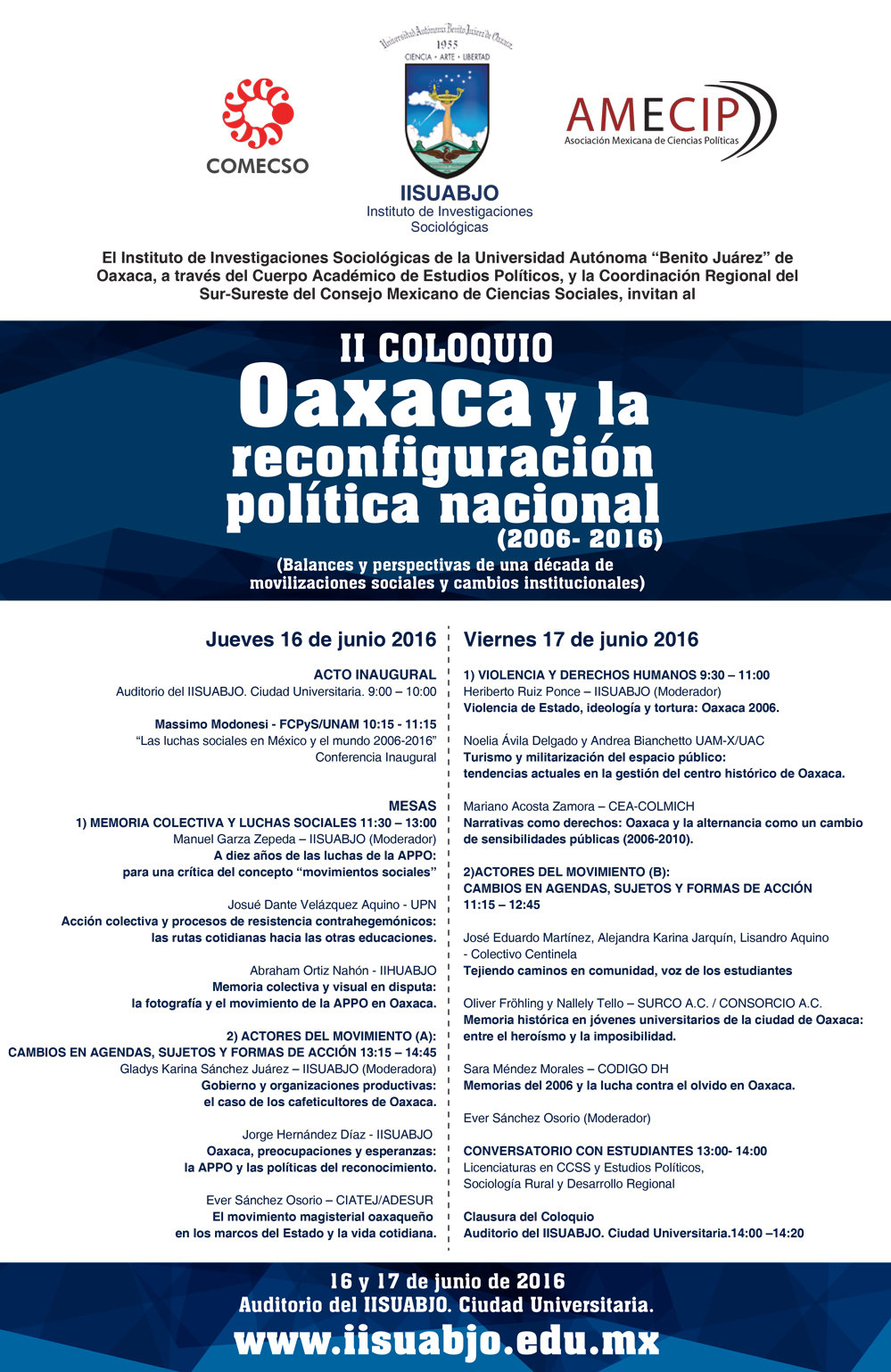 Coloquio Oaxaca 2006-2016