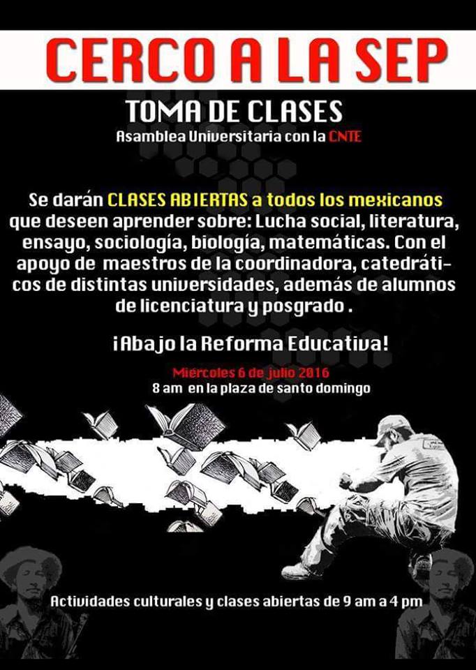 Cerco a la SEP. Clases&nbsp;abiertas