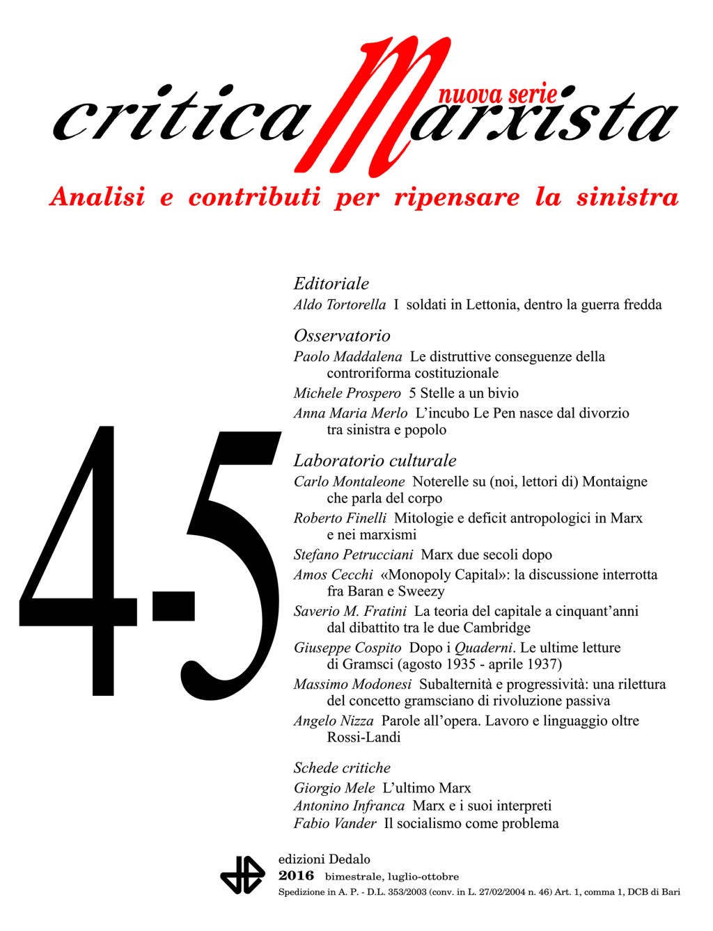 Artículo en Crítica Marxista 4-5 (en&nbsp;italiano)