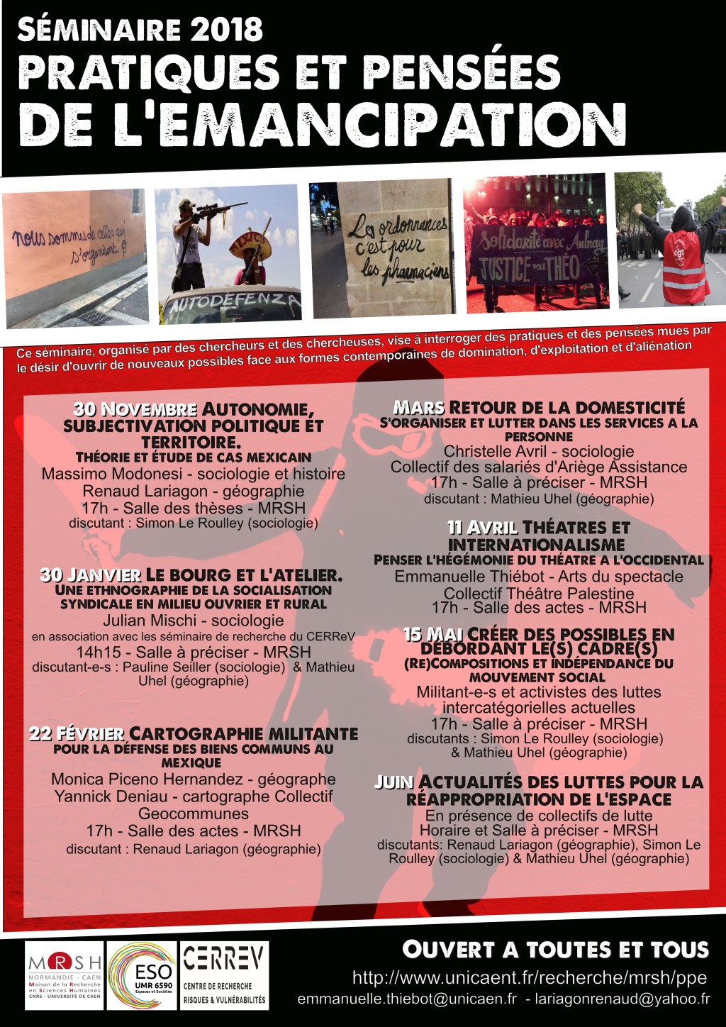 Conferencia sobre Autonomía, subjetivación política y territorio (Caen,&nbsp;Francia)
