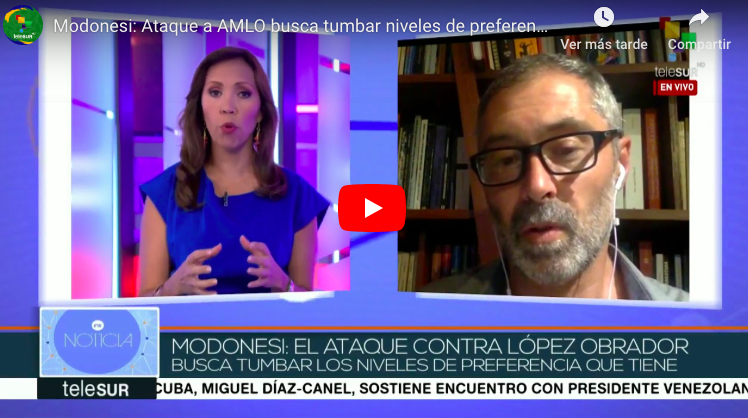 Entrevista en Telesur sobre próximas elecciones en&nbsp;México