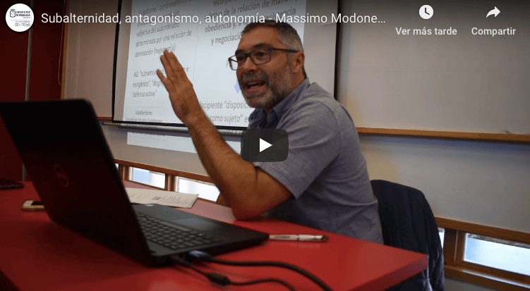 Videos de conferencia sobre Subalternidad-antagonismo-autonomía (Valparaiso&nbsp;2018)