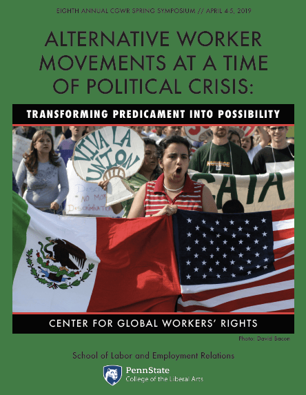 Alternative Worker Movements at a Time of Political Crisis. Pennsylvania State University (April 4-5,&nbsp;2019)