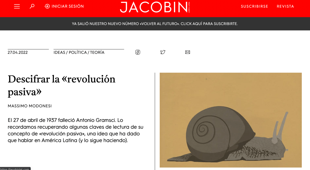 Descifrar la revolución&nbsp;pasiva