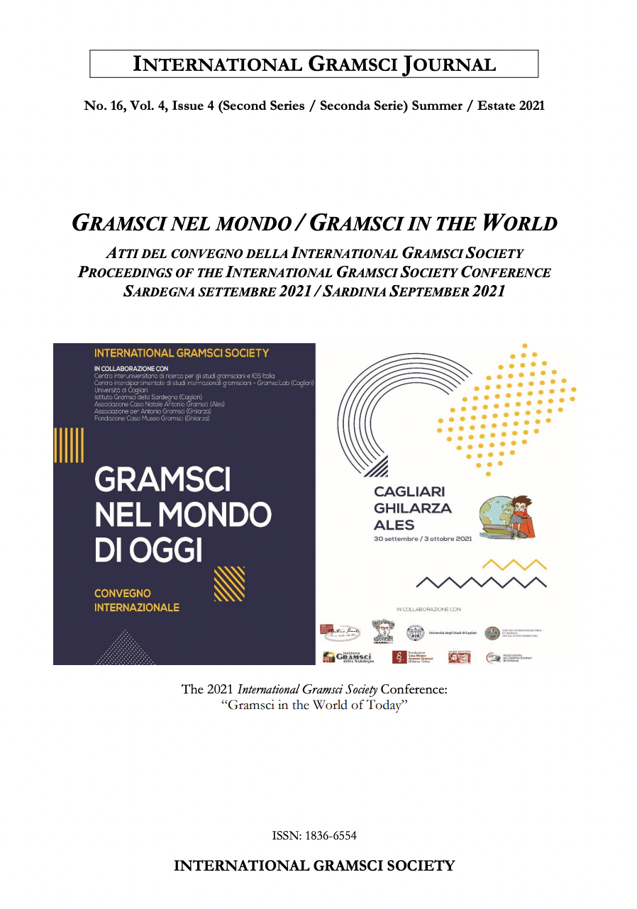 Actas del Coloquio Gramsci en el mundo de hoy (Cagliari,&nbsp;2021)