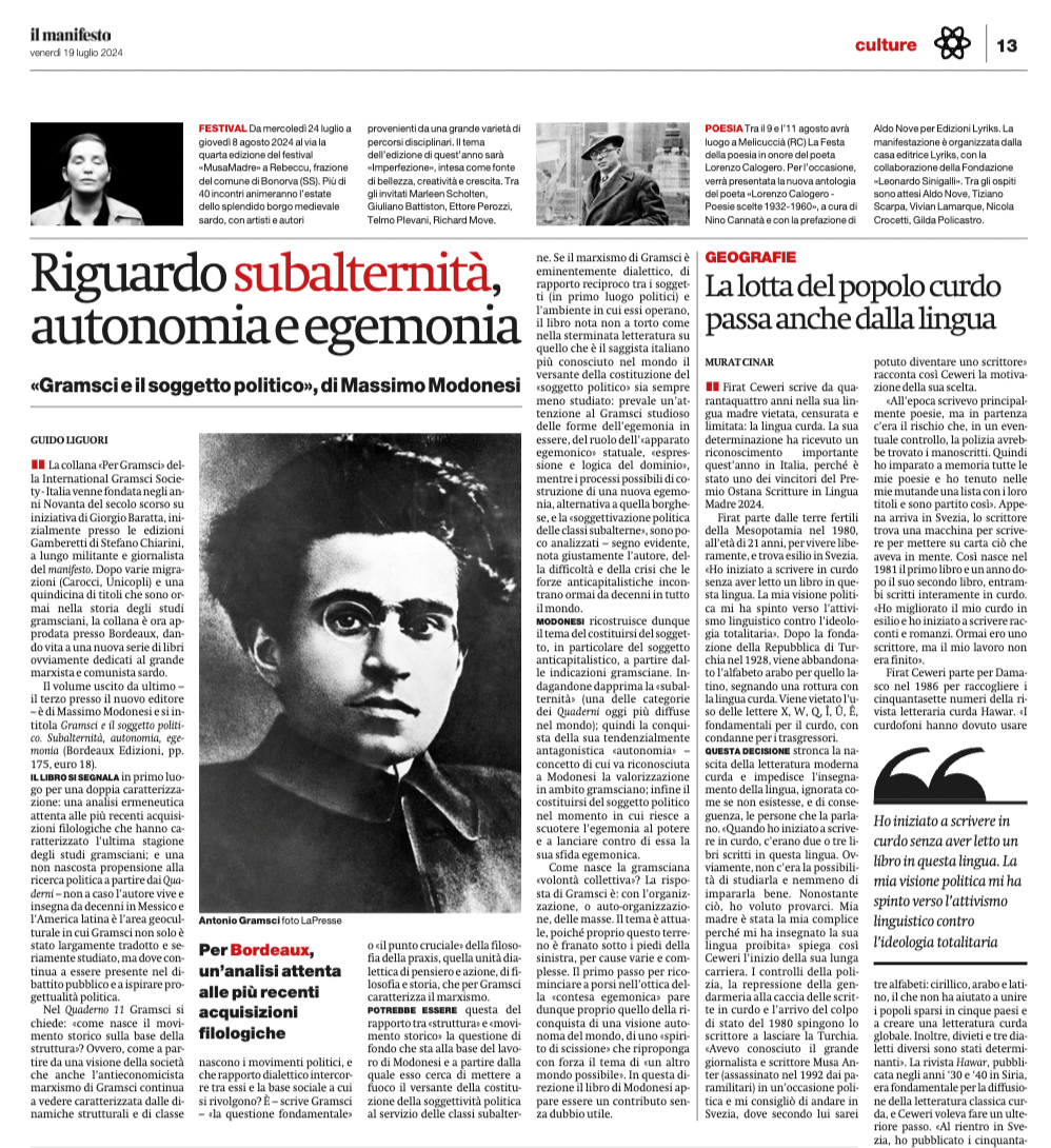 Reseña «Gramsci e il soggetto&nbsp;politico»