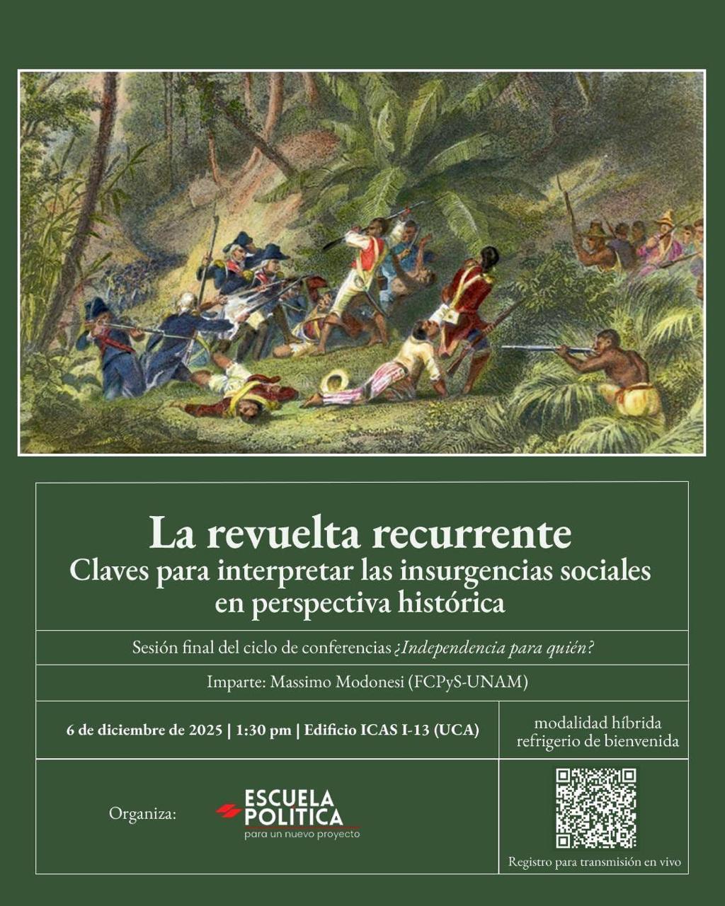 Conferencia La revuelta recurrente. Claves de interpretación&nbsp;histórica
