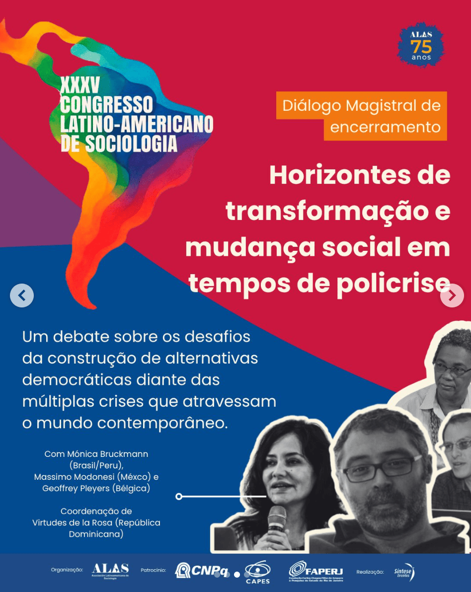 ALAS 2026, Río de Janeiro, Diálogo&nbsp;magistral